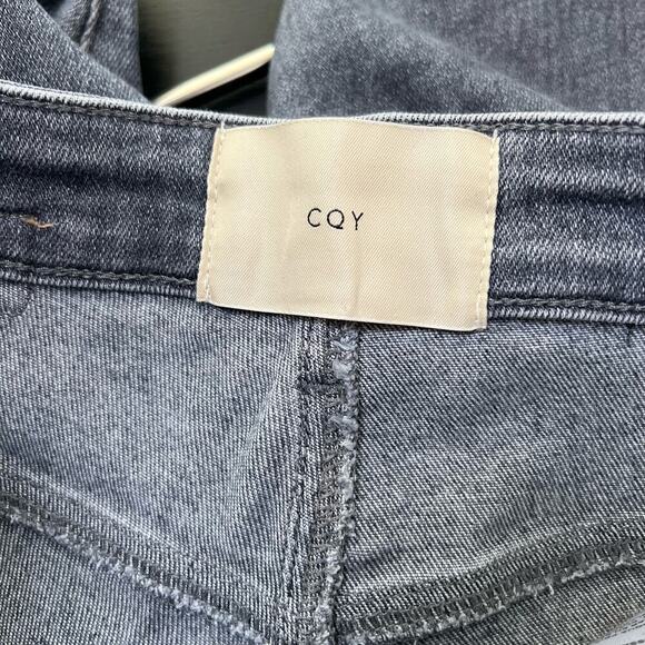 CQY Palme Gray High Rise Skinny Denim Jeans Cotton Blend Stretch Size 24 - Picture 8 of 11